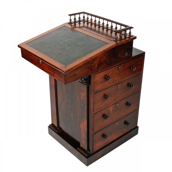 Antique George IV Rosewood Davenport Desk 