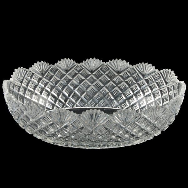 Antique Pair of Cut Crystal Baskets 