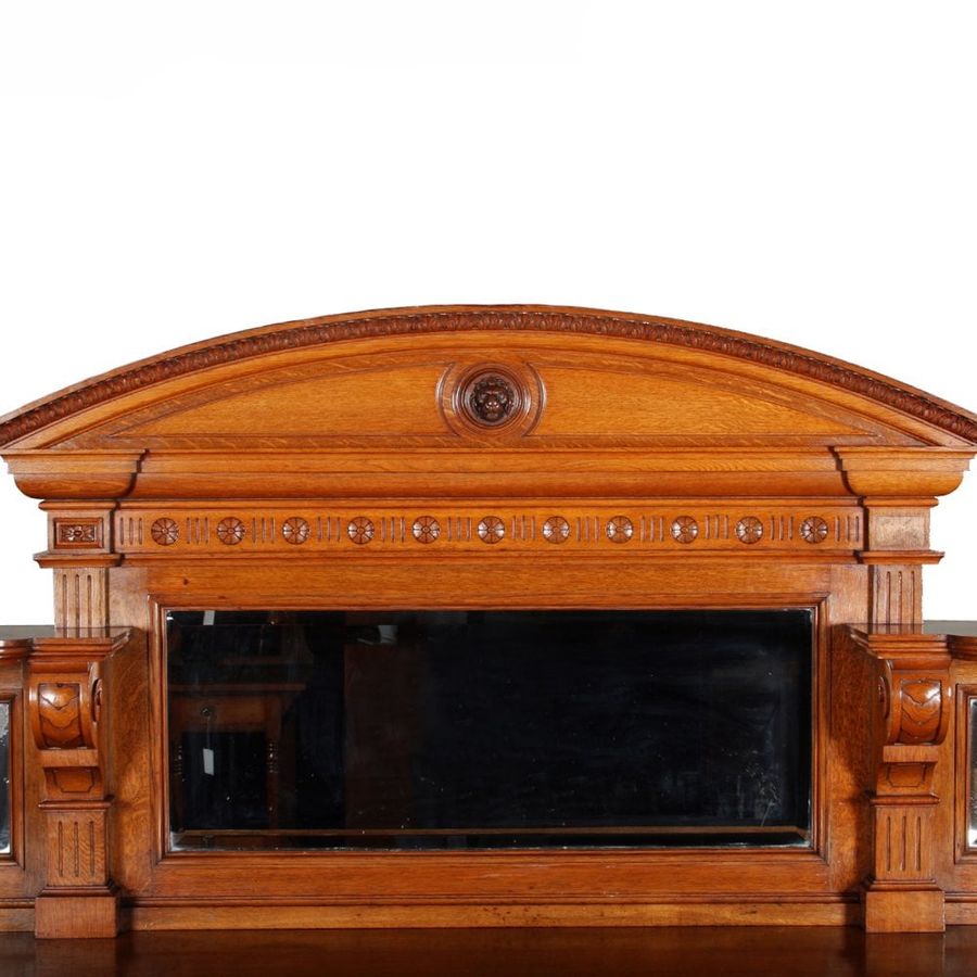 Antique Impressive Victorian Oak Sideboard 