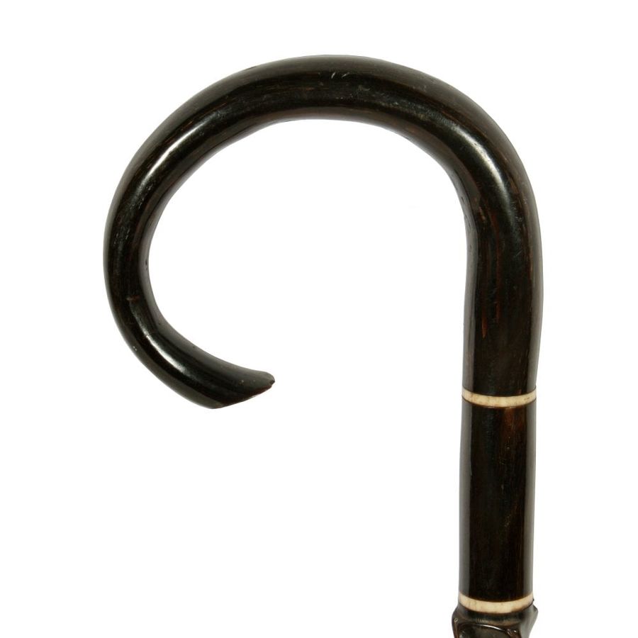 Antique Victorian Scottish Horn Walking Stick 