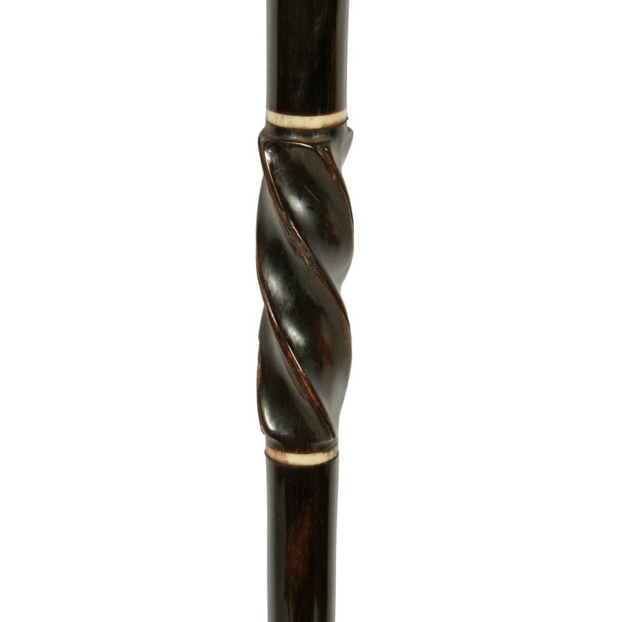 Antique Victorian Scottish Horn Walking Stick 