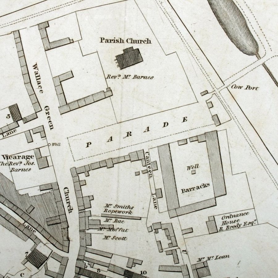 Antique George IV Plan of Berwick upon Tweed 