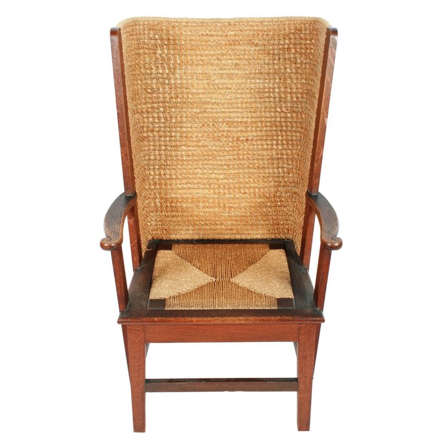 Antique Scottish Oak Orkney Chair 