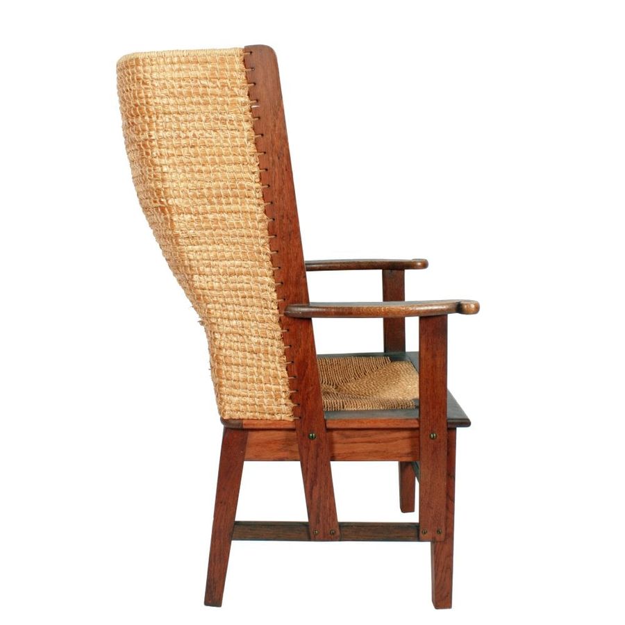 Antique Scottish Oak Orkney Chair 