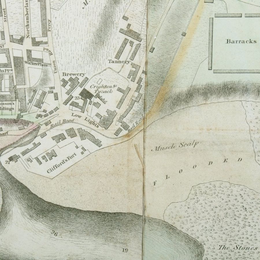 Antique George IV Plan of North Shields & Tynemouth 