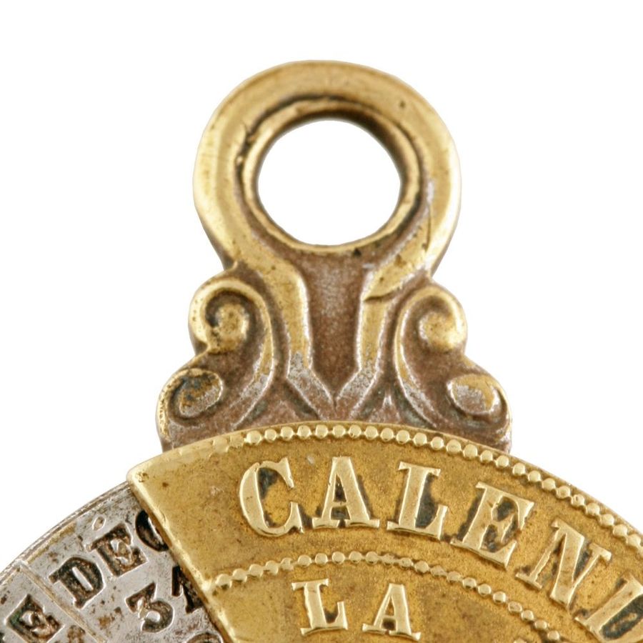 Antique French Perpetual Charm Calendar 