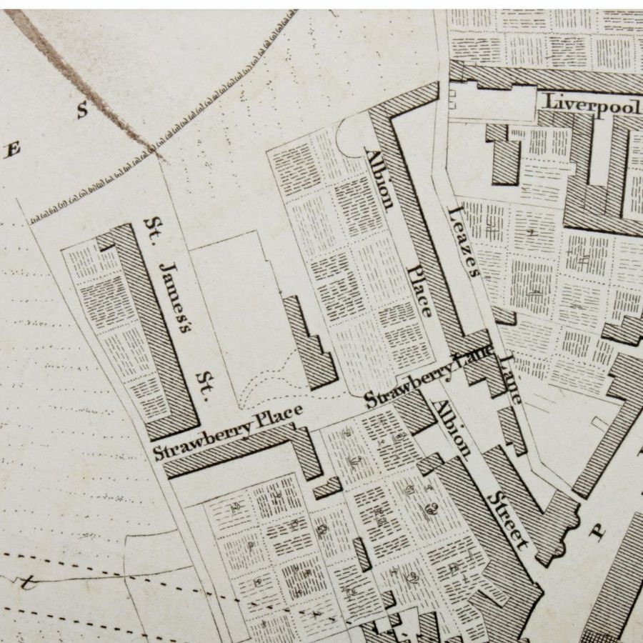 Antique George IV Plan of Newcastle & Gateshead 
