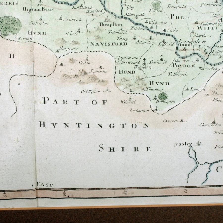 Antique 18th Century Map of Northamptonshire 