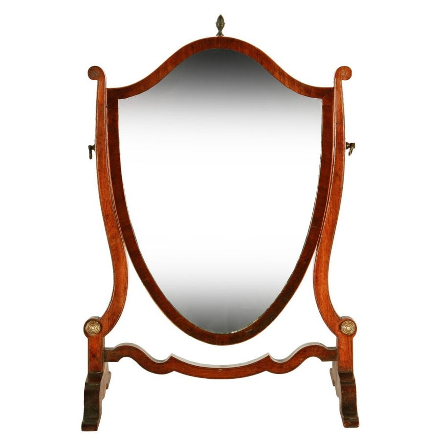 Antique Georgian Mahogany Dressing Mirror 