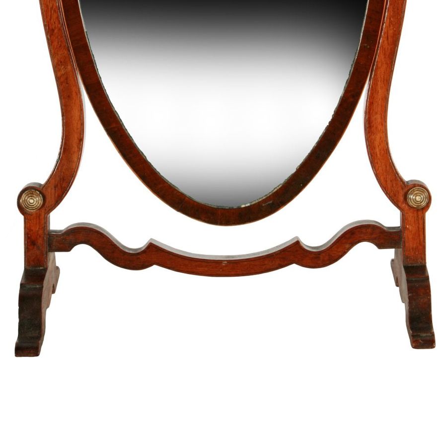 Antique Georgian Mahogany Dressing Mirror 
