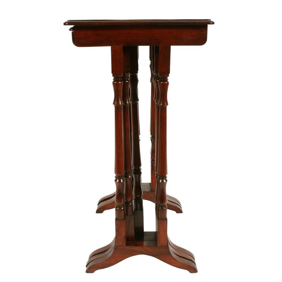 Antique Nest of Three Rosewood Tables 