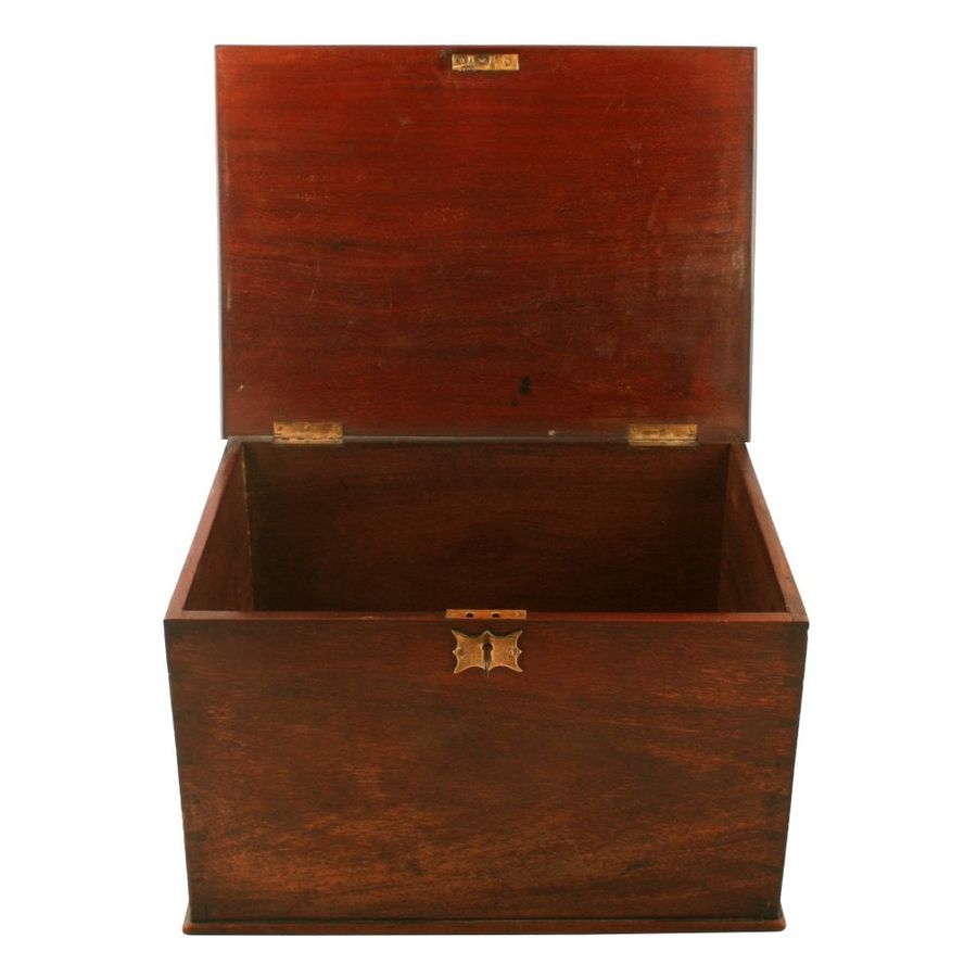 Antique Georgian Mahogany Deed Box 