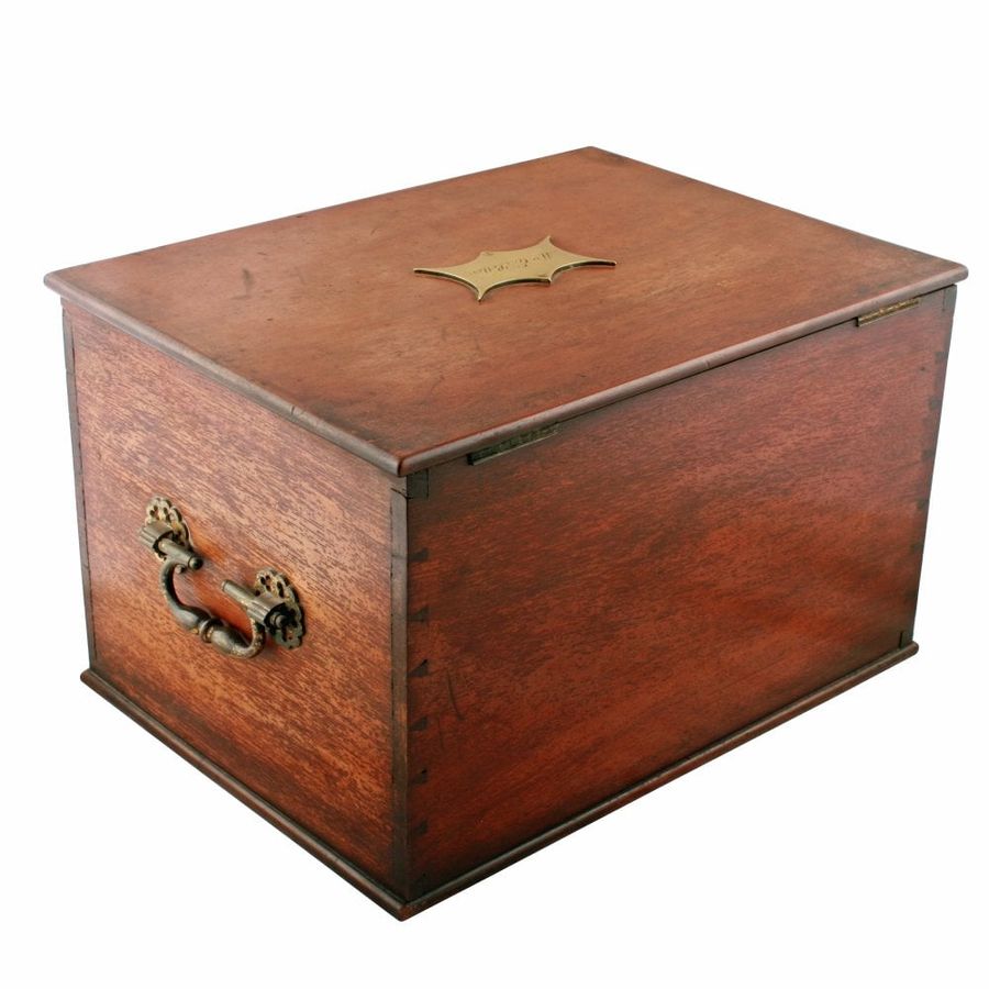 Antique Georgian Mahogany Deed Box 