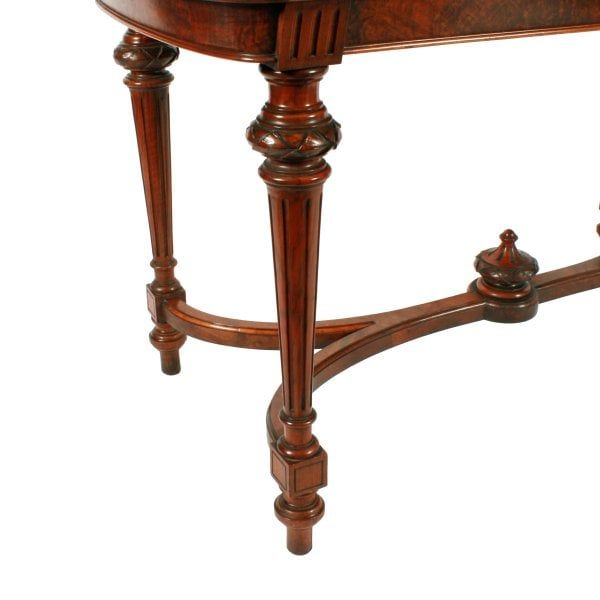 Antique Walnut Library Table by John Taylor & Son 