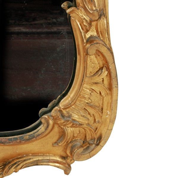 Antique 19th Century Gilt Wood Mirror 