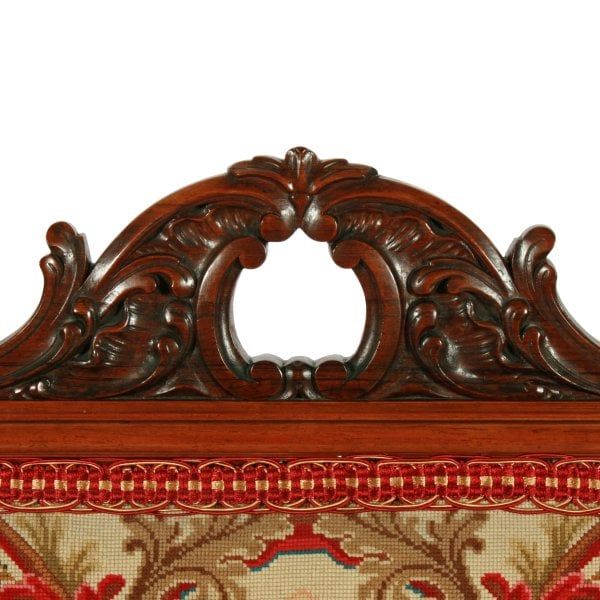 Antique Victorian Rosewood Prayer Chair 