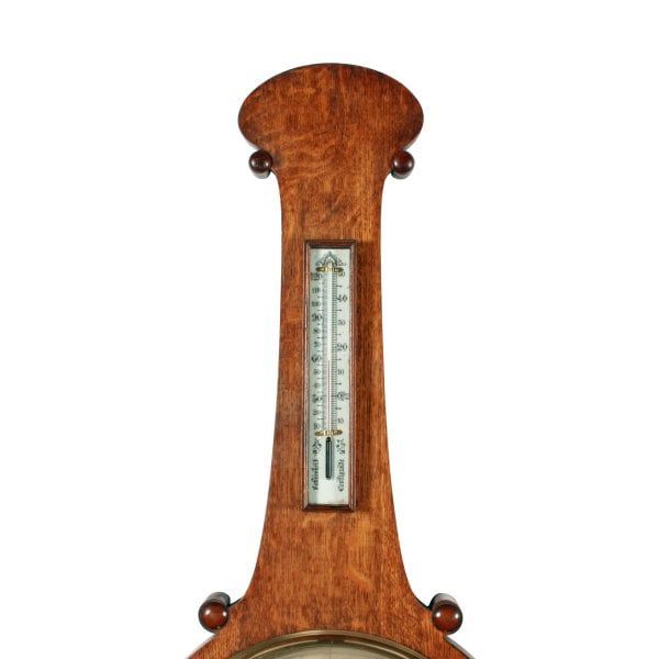 Antique Magnificent 14" Dial Oak Barometer 