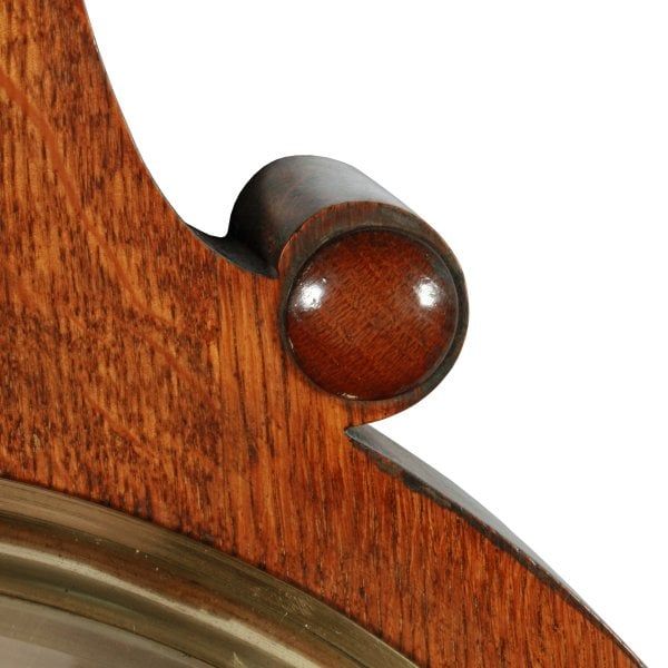 Antique Magnificent 14" Dial Oak Barometer 