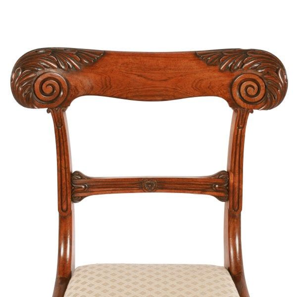 Antique Four George IV Rosewood Chairs 