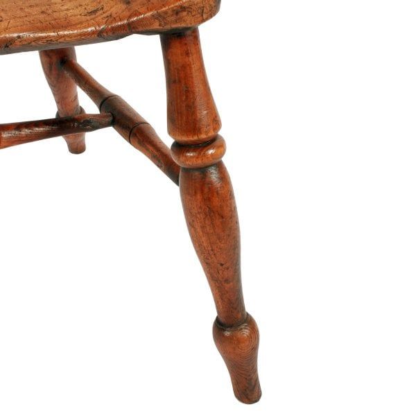 Antique Victorian Elm Windsor Arm Chair 