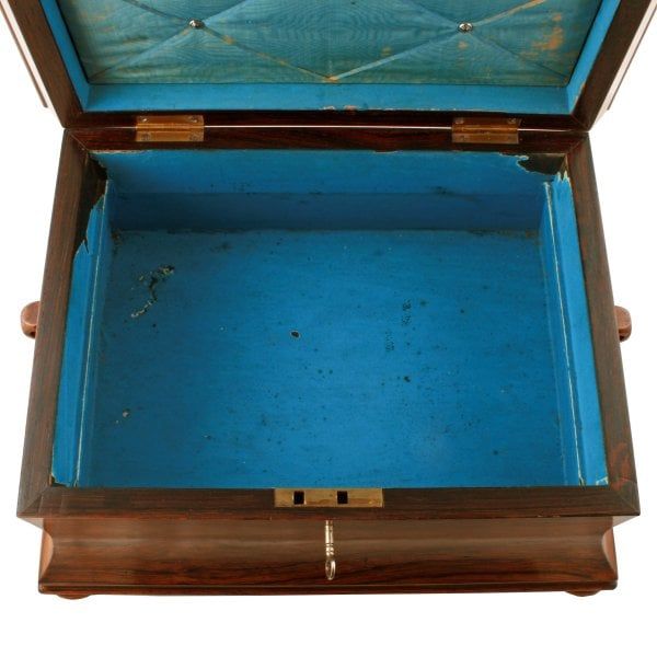 Antique Rosewood Sewing or Needlework Box 