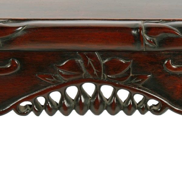 Antique Chinese Carved Rosewood Stand 