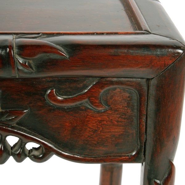 Antique Chinese Carved Rosewood Stand 