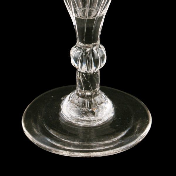 Antique Georgian Engraved Gin Glass 