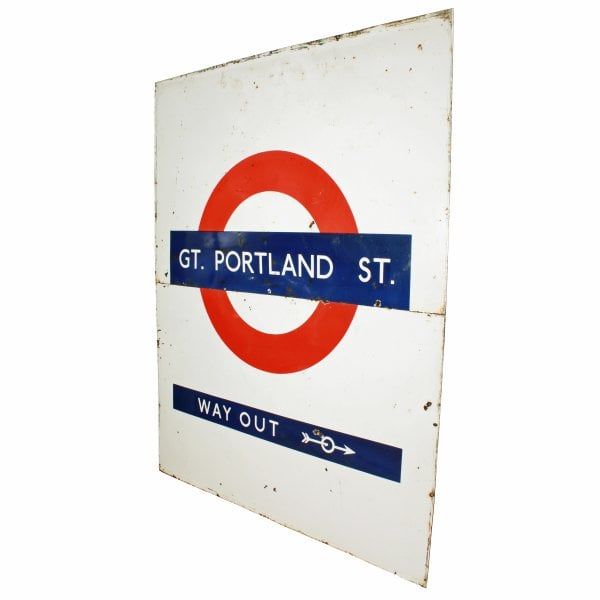 Antique Great Portland Street Underground Sign 