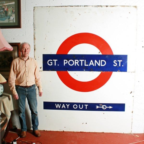 Antique Great Portland Street Underground Sign 