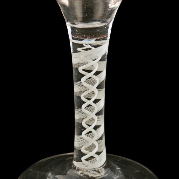 Antique 18th Century Spiral Twist Wine Glass 