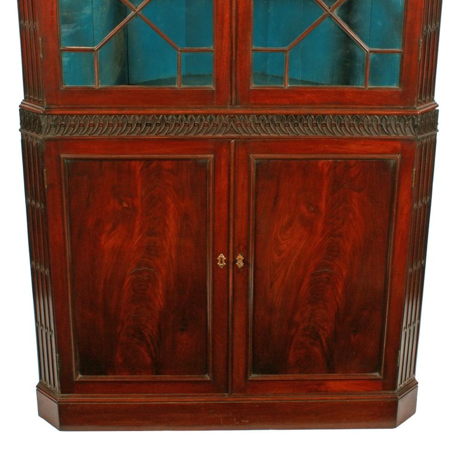 Antique Georgian Double Corner Cabinet 