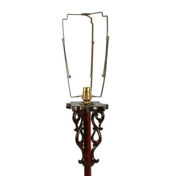 Antique Chinese Rosewood Standard Lamp 