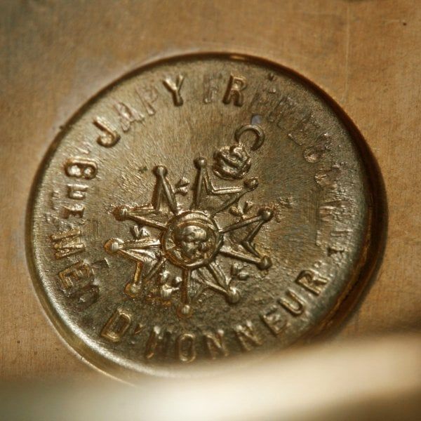 Antique Japy Freres Gilt Metal Mantel Clock 