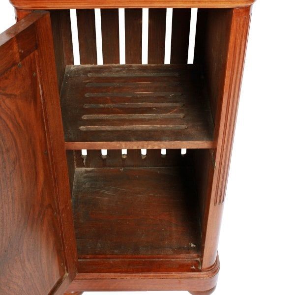 Antique Fine Victorian Walnut Bedside Cabinet 
