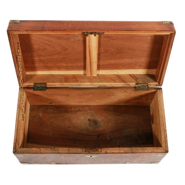 Antique Small Camphor Wood Document Box 