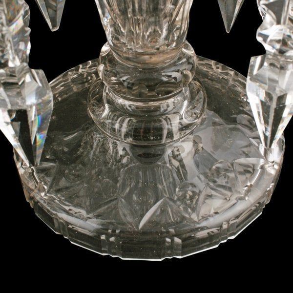 Antique Pair of Victorian Cut Glass Lustres 