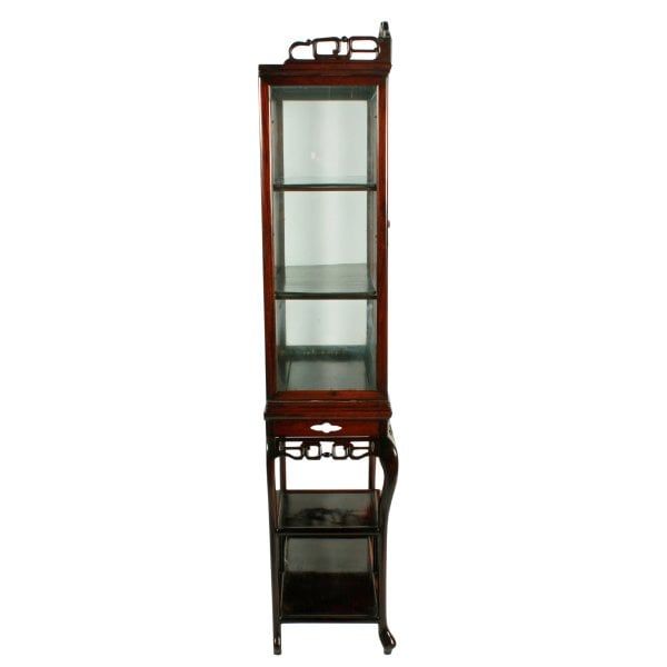 Antique Chinese Rosewood Display Cabinet 