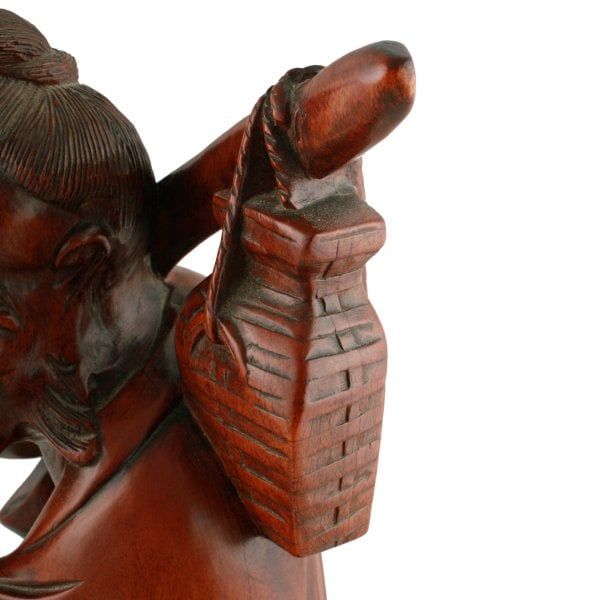 Antique Japanese Carved Wood Figure 