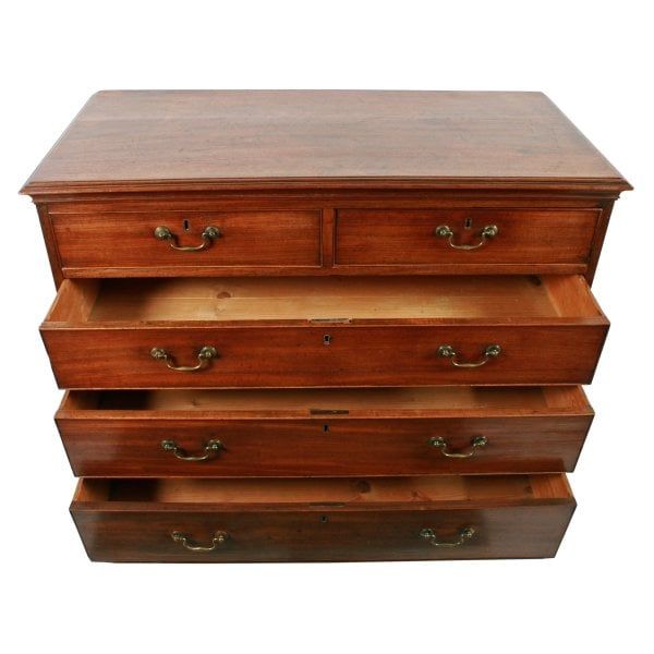 Antique 18th Century Chippendale Mahogany Chest 