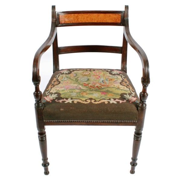 Antique Georgian Laburnum Elbow Chair 
