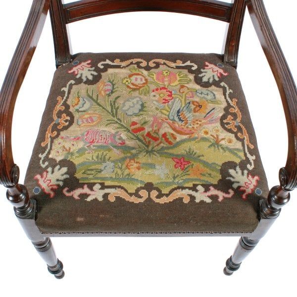 Antique Georgian Laburnum Elbow Chair 