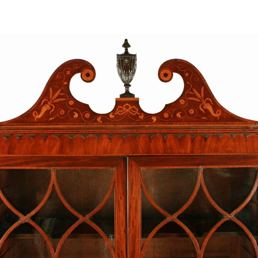 Antique 18th Century Hepplewhite Bureau Bookcase 