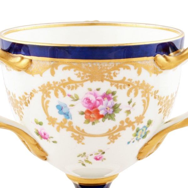 Antique Cauldon Porcelain Loving Cup 