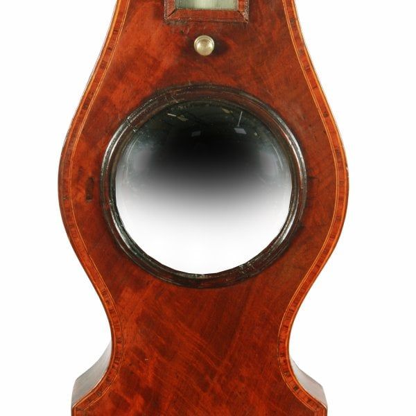 Antique Georgian 12" Dial Mahogany Barometer  