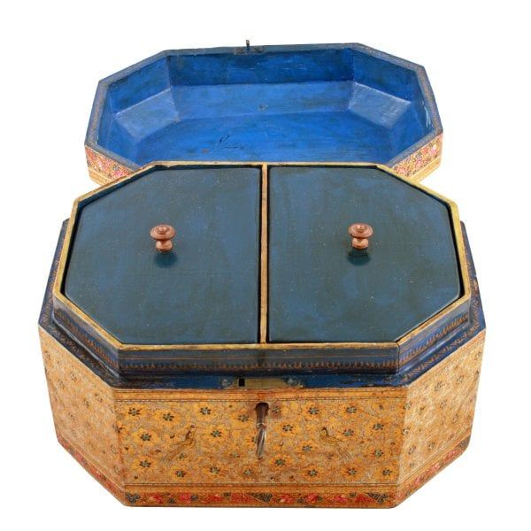 Antique Rare Kashmiri Tea Caddy 