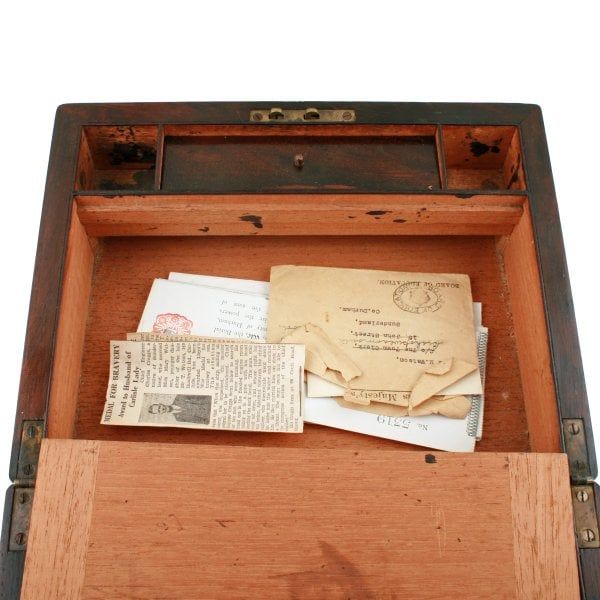 Antique Victorian Rosewood Box Desk 