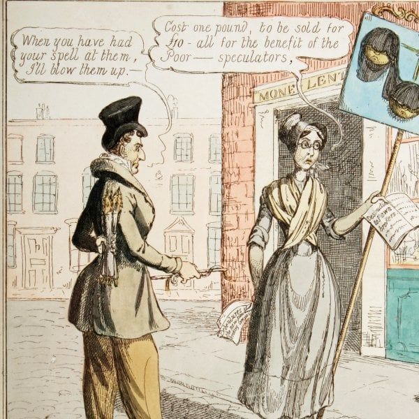 Antique Early 19th Century Satirical Print 