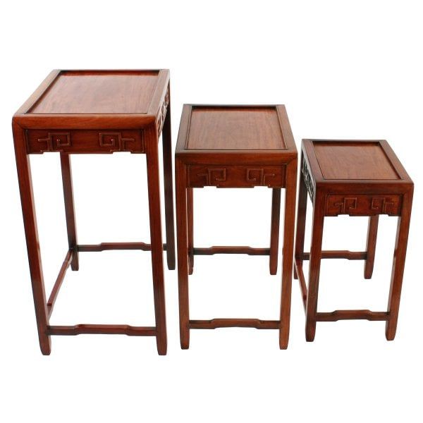 Antique Chinese Nest of Three Tables 