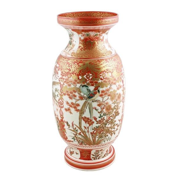 Antique Japanese Kutani Porcelain Vase 